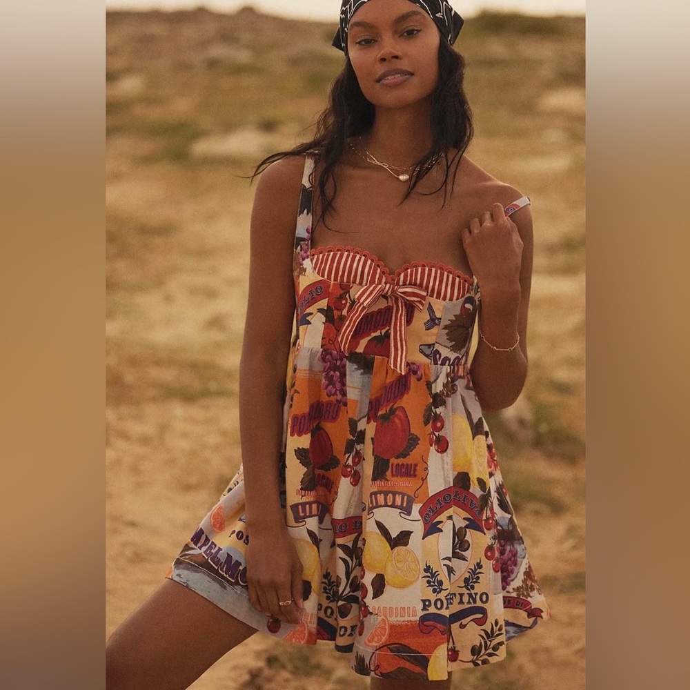 New Anthropologie Babydoll Layered Bustier Romper
